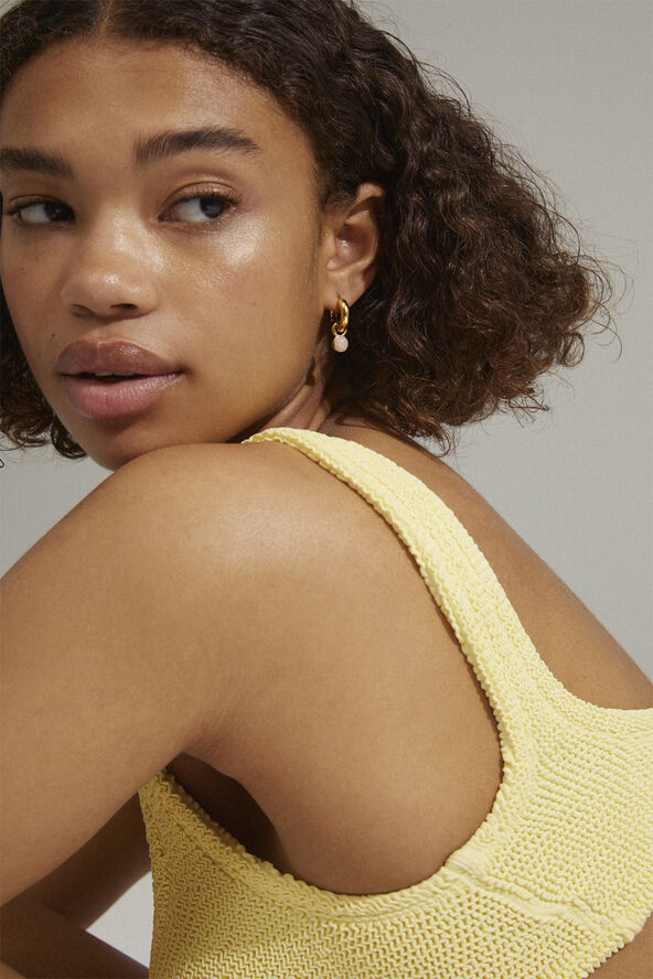 Pilgrim EVAH recycled rosa hoop earrings gold-plated Guld