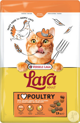 Lara Adult Chats Au Poulet Et Dinde 1,9kg