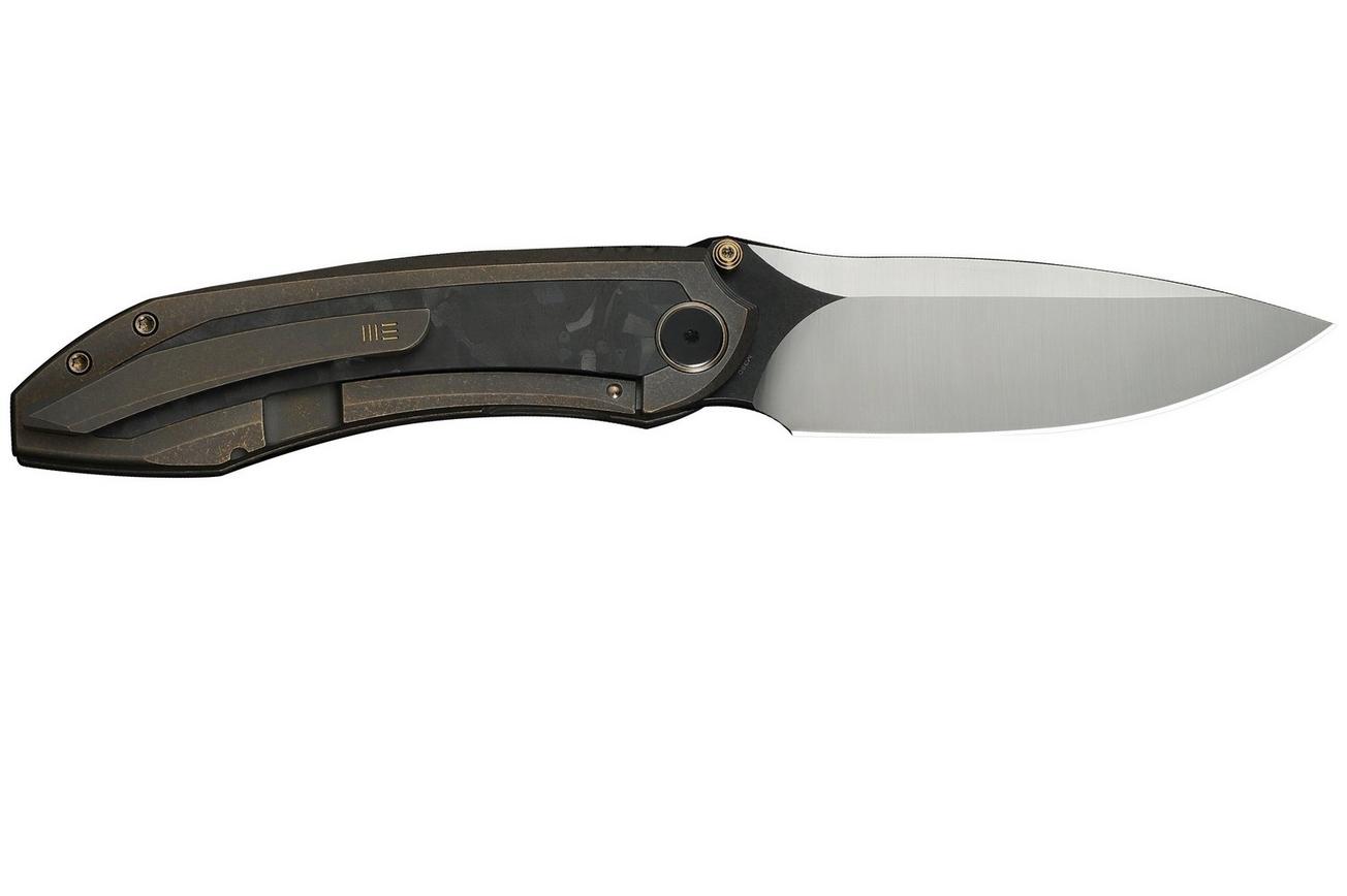 WE Knife Winsome WE23092-3 Satin, Bronze Titanium Marble Carbon Inlay, zakmes