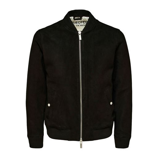 Selected Homme Archive Bomber Suede Jakke, Black, XXL