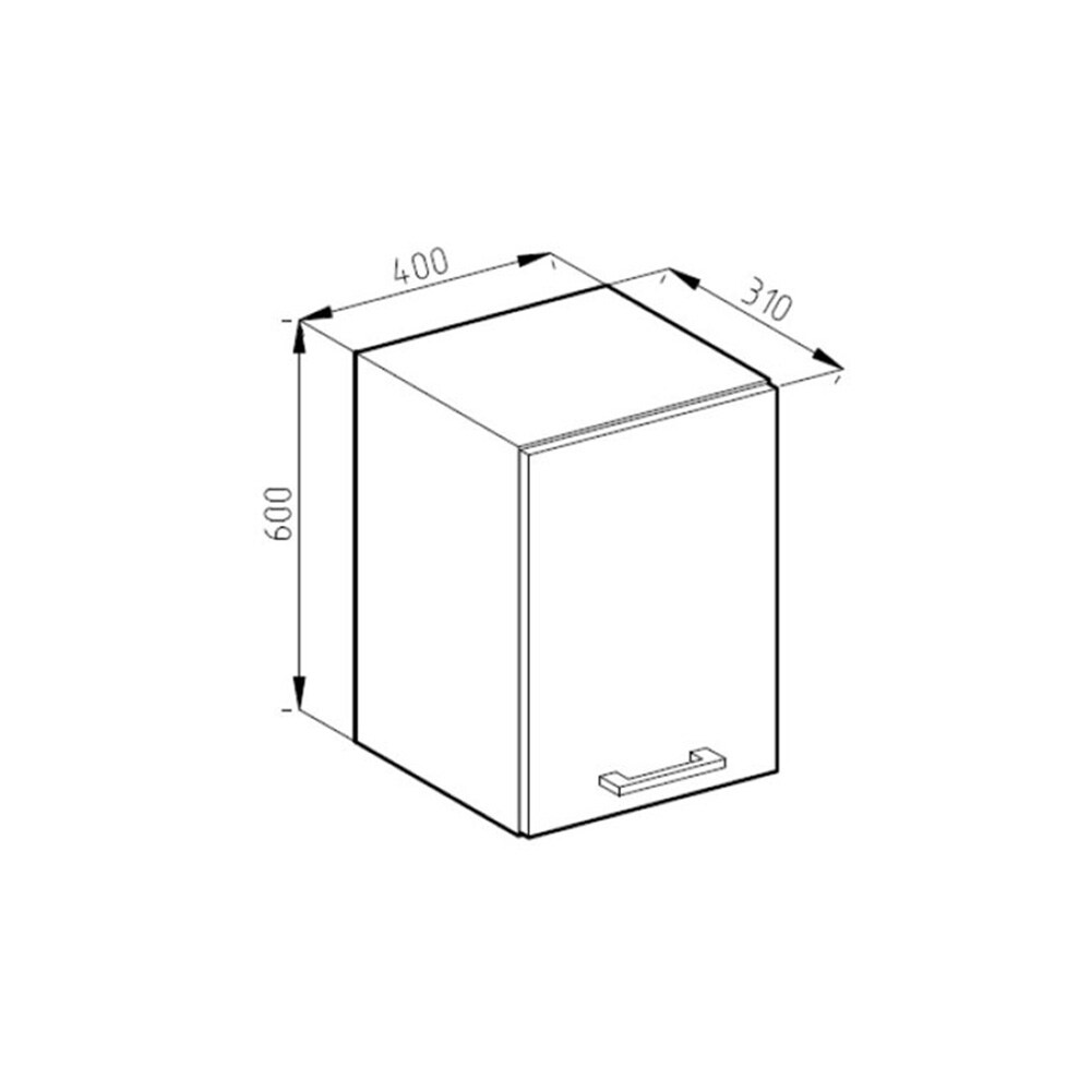 Vicco Hängeschrank Küchenschrank Küchenmöbel R-Line J-Shape Anthrazit Weiß 40 cm modern