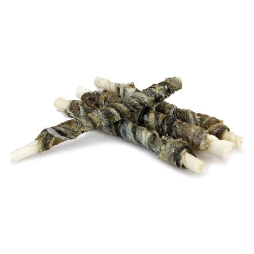 Petiscos Arquivet Natural Twist com pele de bacalhau enrolada para cães