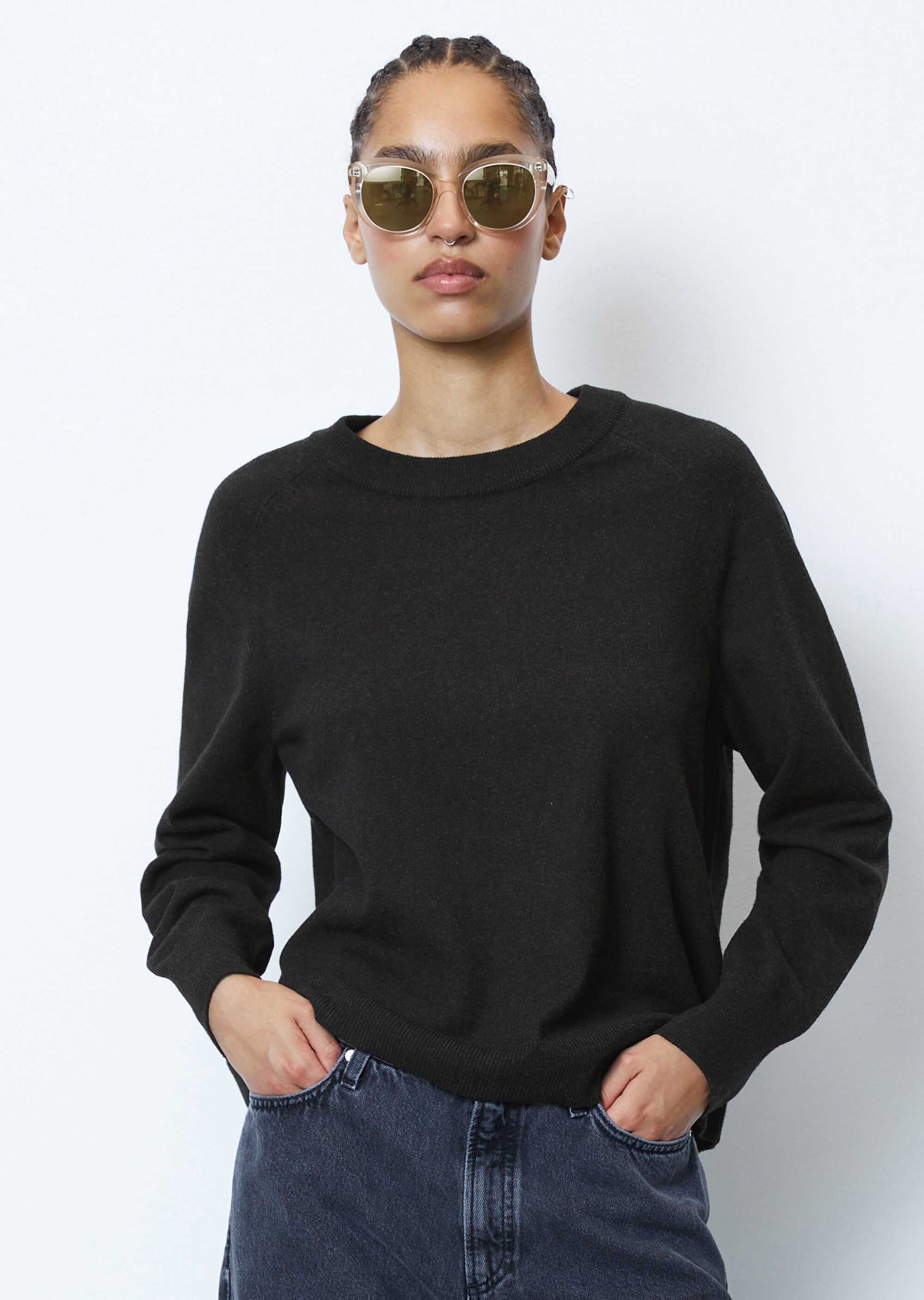 Basic Pullover regular aus Soft-Cotton-Stretch