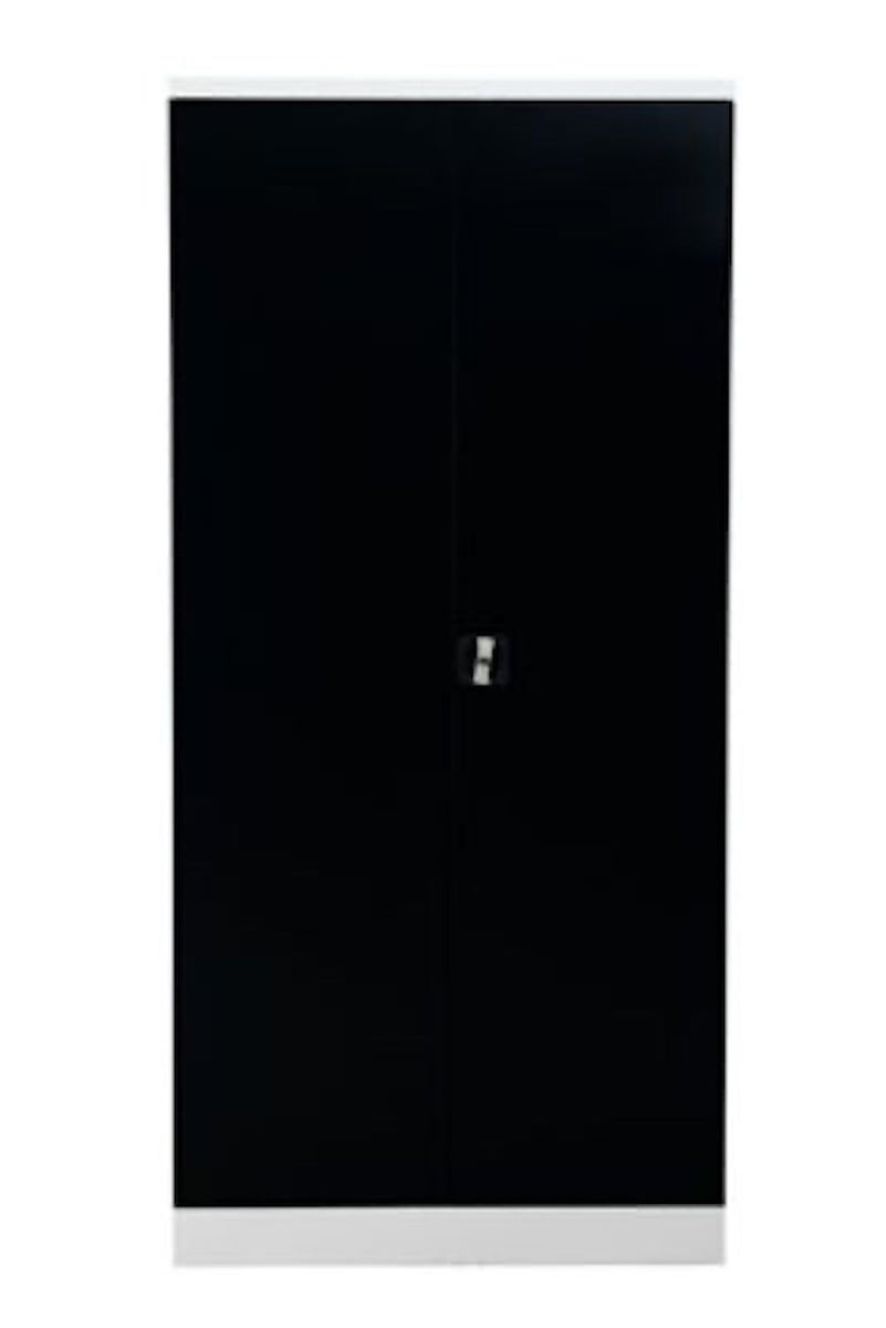 PROREGAL Stalen kast Bee 4 planken HxBxD 195 x 92 x 60 cm Gepoedercoat en versterkt plankmateriaal Wit en zwart
