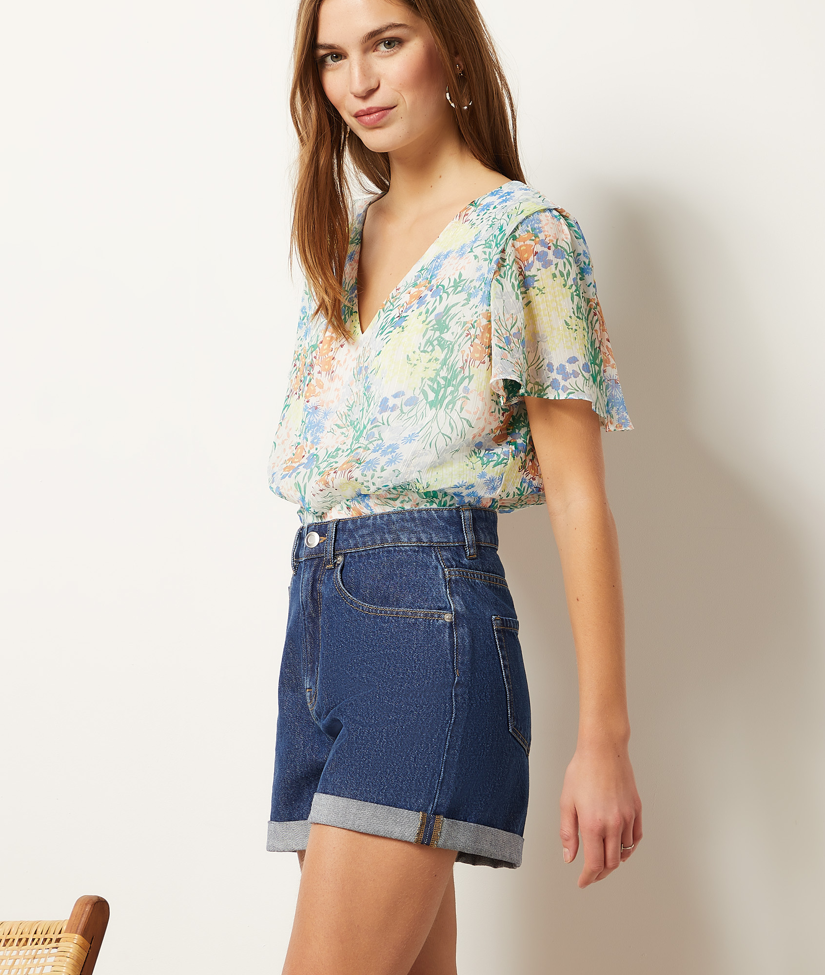 Short en jean 100% coton