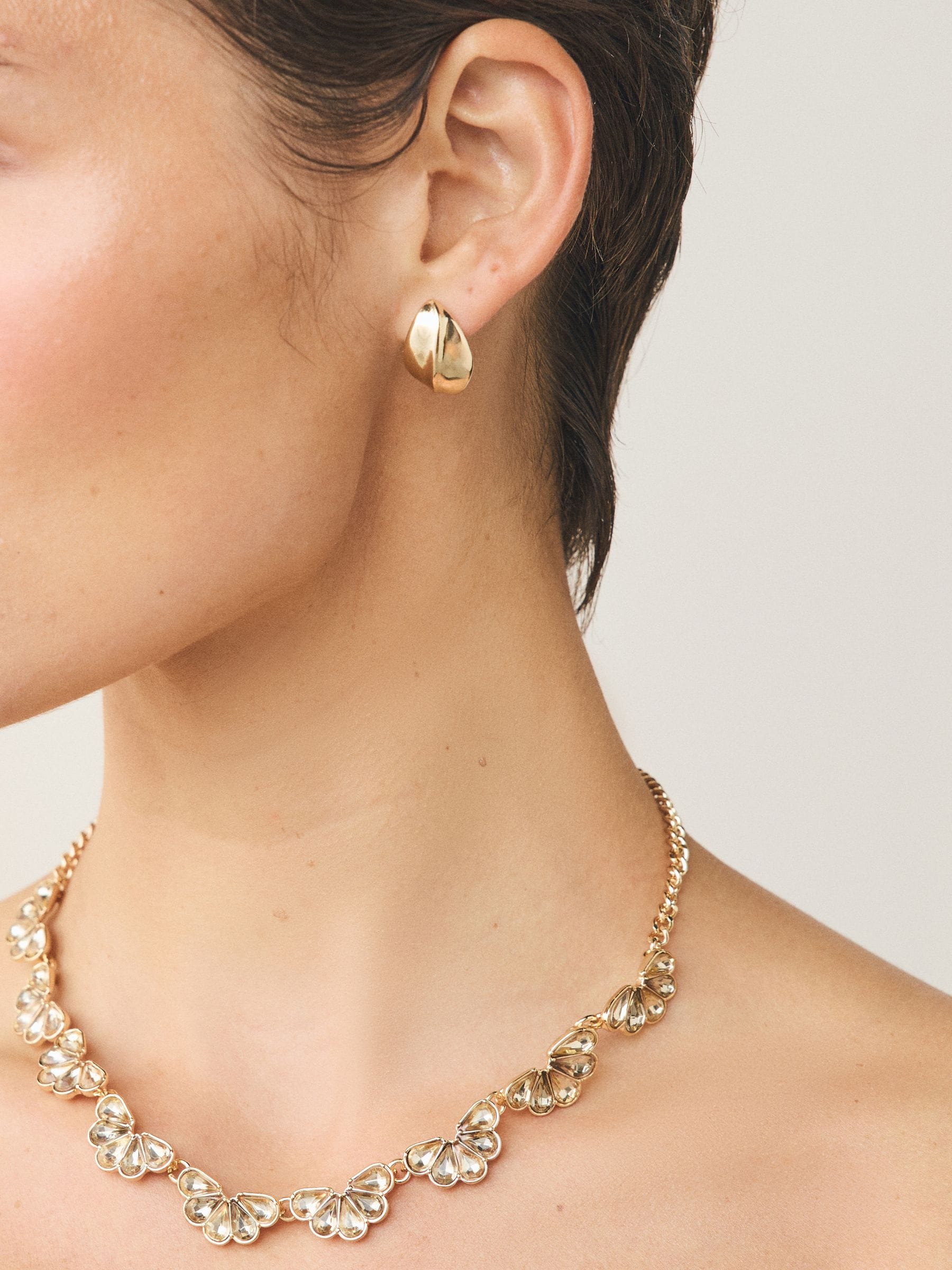 Goudkleurig - Bouton Stud Earrings