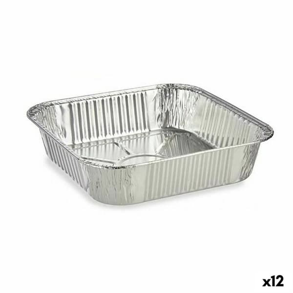 Sett med matbrett Kinvara 23241 Engangsbruk Kvadrat 12 enheter