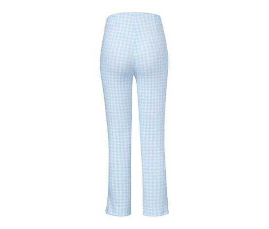 7/8-Stretchhose, hellblau-weiß