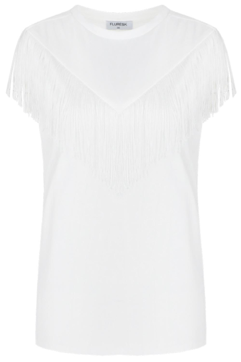 Fluresk witte dames top
