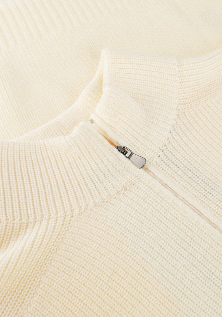 ecru gran sasso trui mock zip