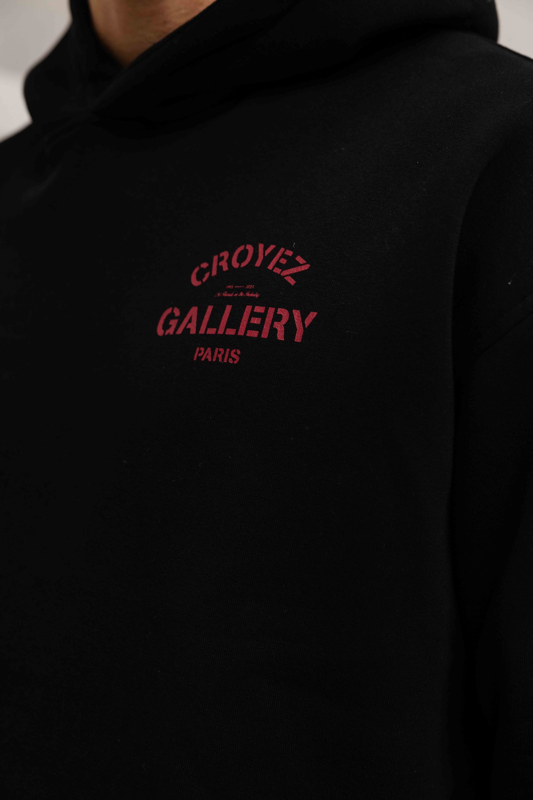 Croyez Gallery Hoodie Heren Zwart/Rood
