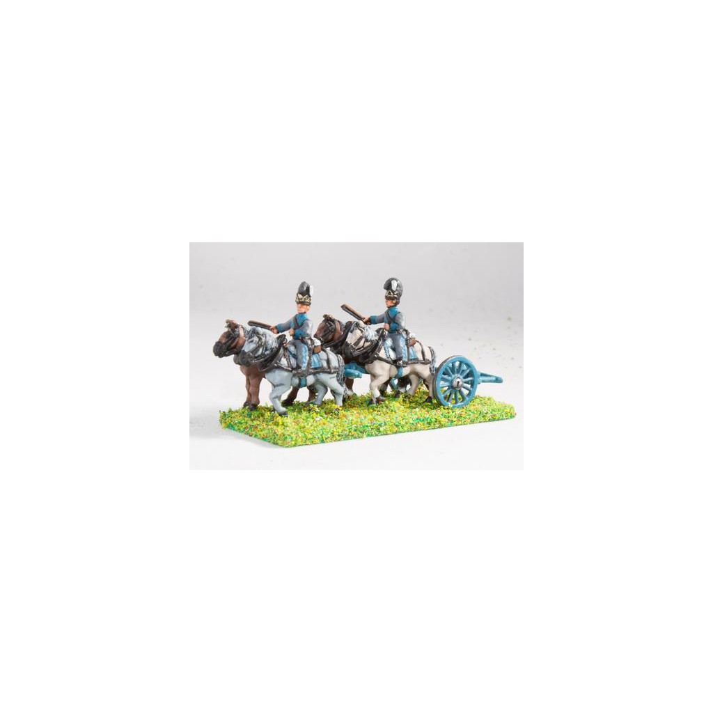 Bavarian: Line Artillery Limber with four horses and two drivers