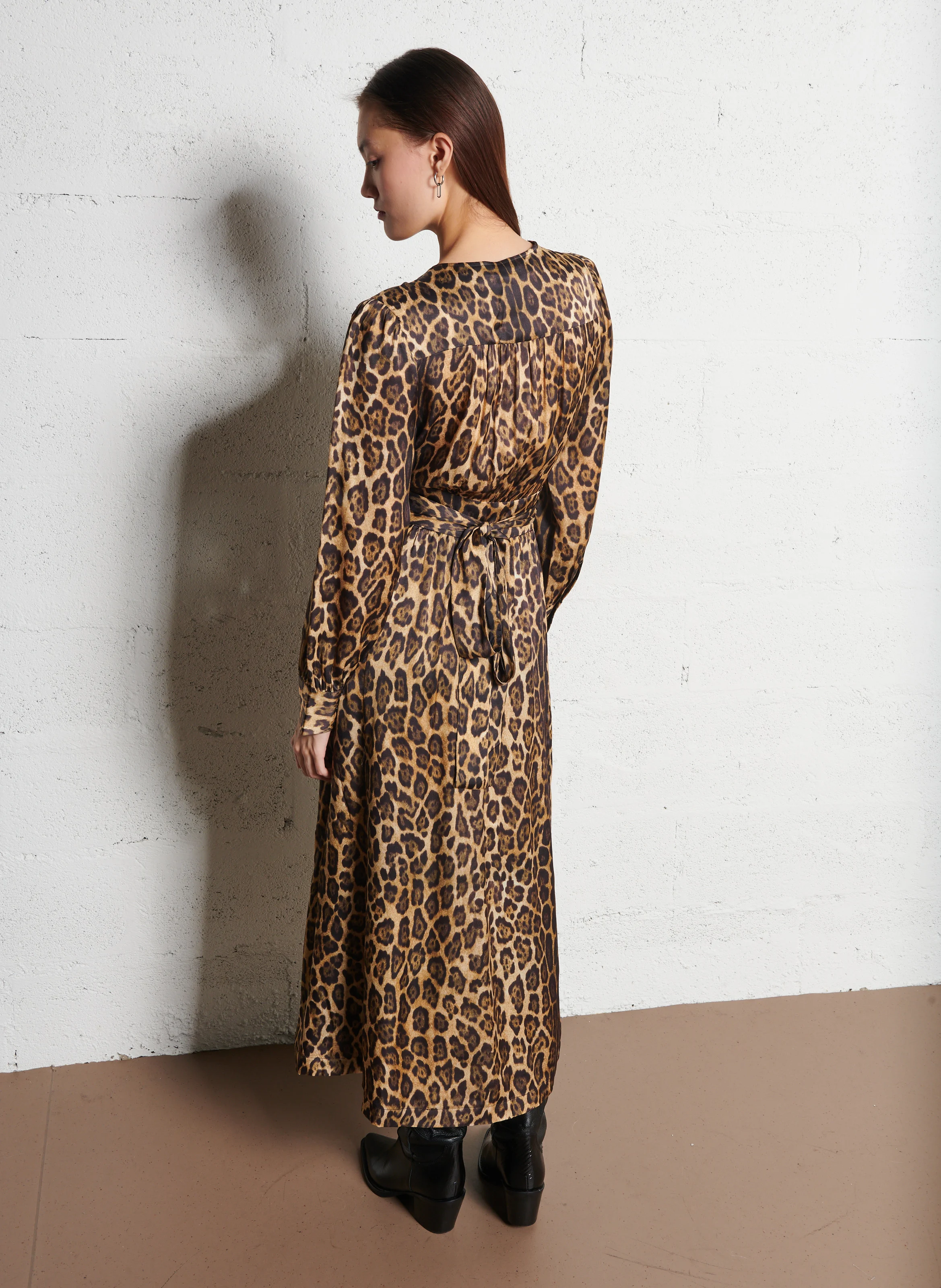 RITA - Robe longue cache-cœur| Multicolore
