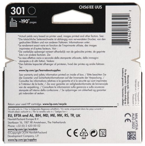 cartouche HP 301 noir