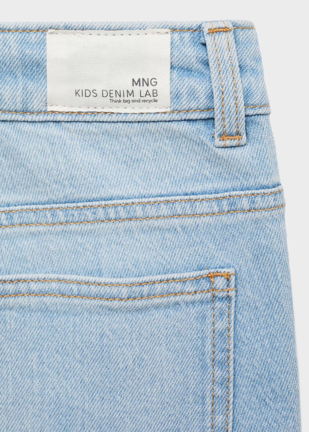 Mango Kids regular waist regular fit jeans light blue denim