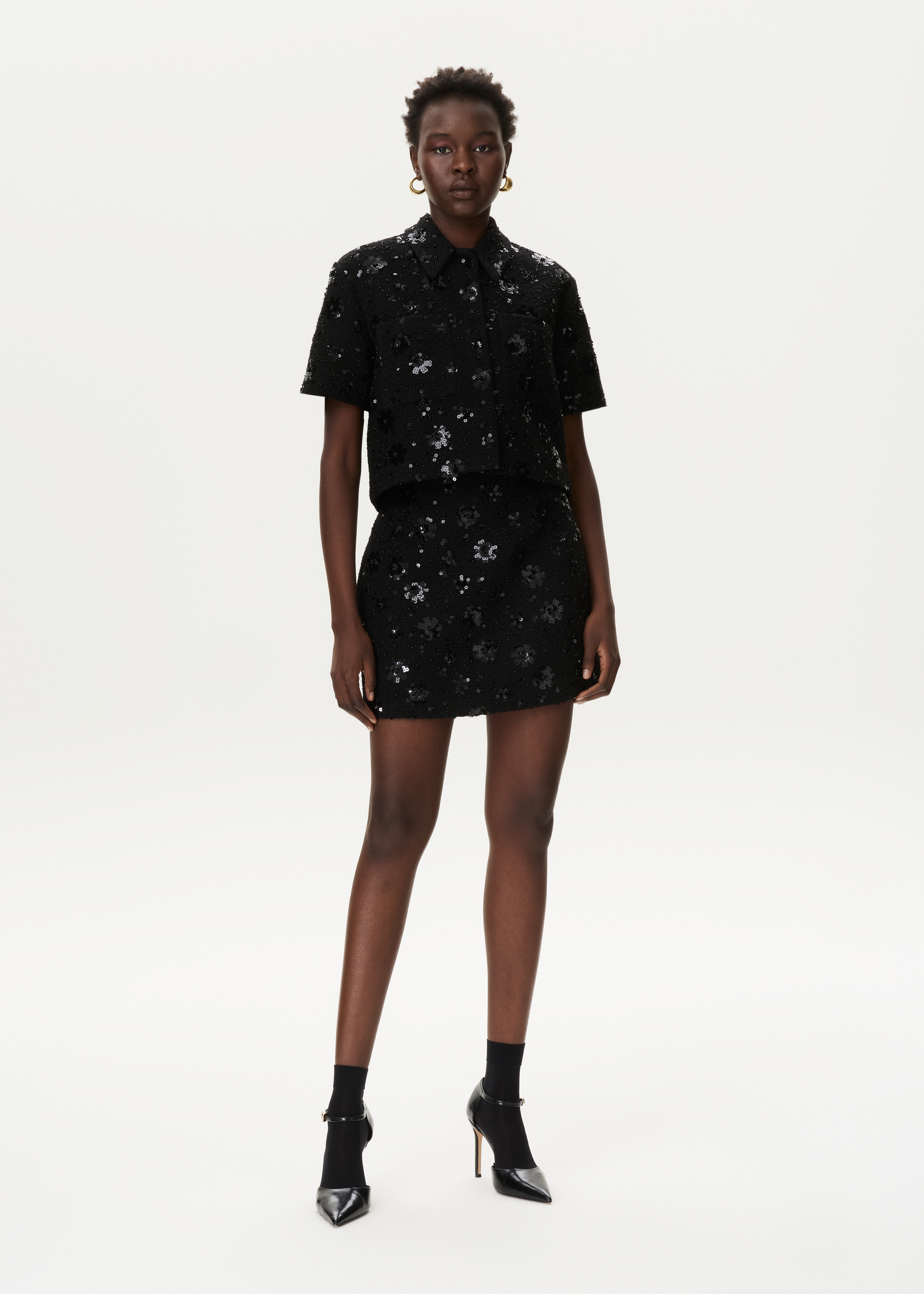 Pailletten mini rok