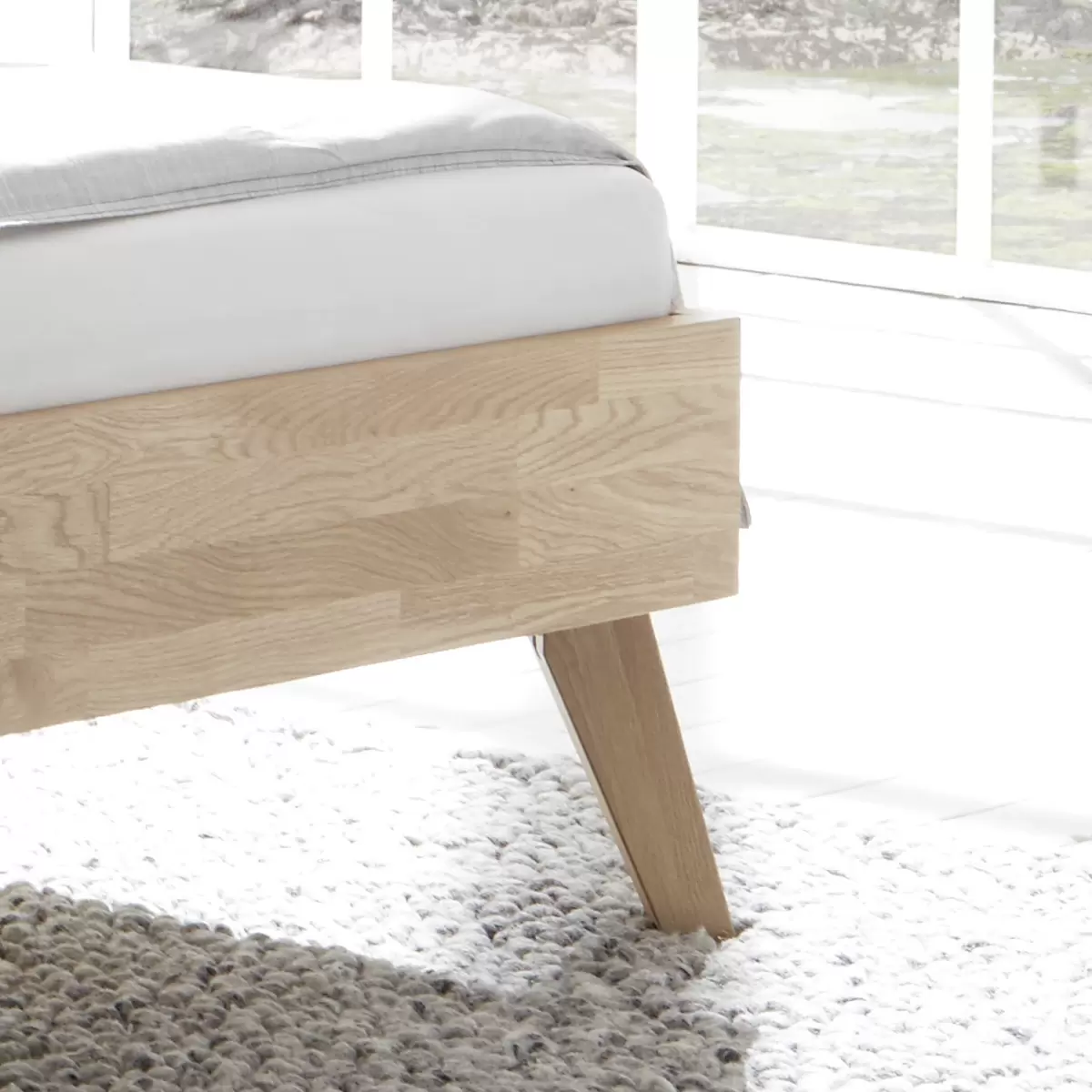 Hasena Bett 140x200 Simone 140 x 200 anthrazit,hellbraun