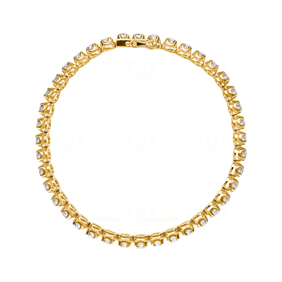 4.01 Karat Diamanten Tennisarmband 750/18 K Gelbgold