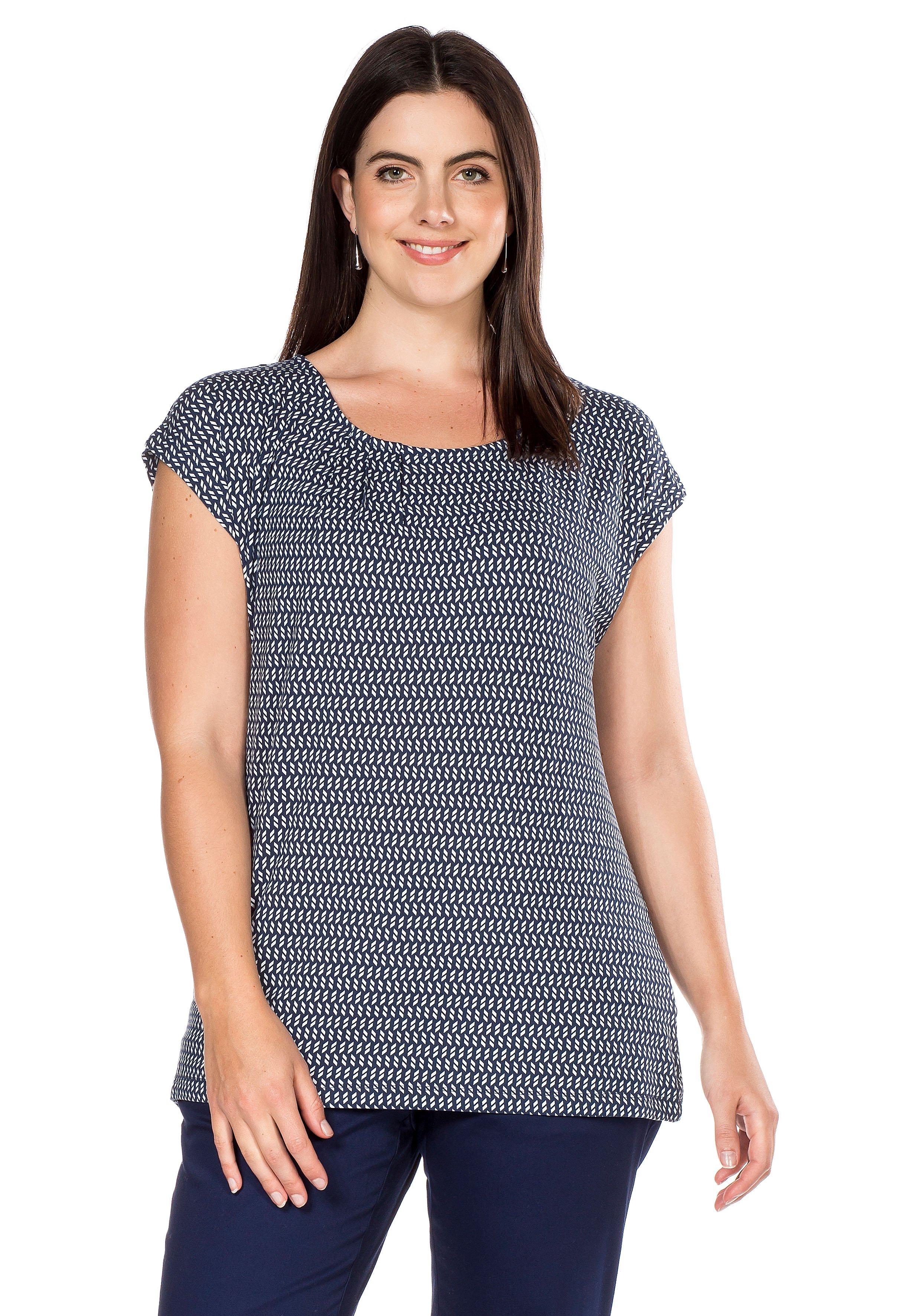 Shirt mit Alloverdruck und Rundhalsausschnitt