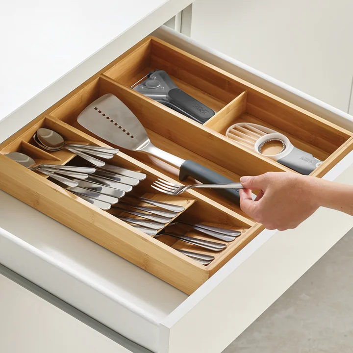 Joseph Joseph - DrawerStore Bamboo Besteck Organizer, gross