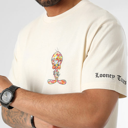 Tee Shirt Oversize Large Sleeves Tweety Graff Beige