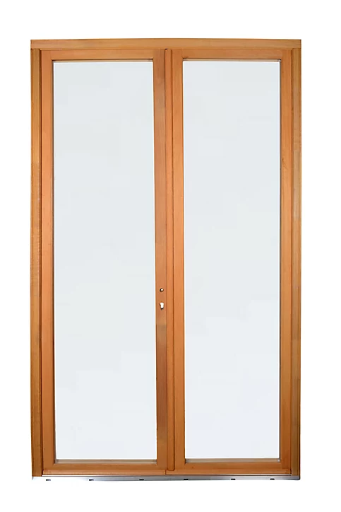 Porte fenêtre bois 2 vantaux GoodHome - l.140 x h.215 cm, tirant droit