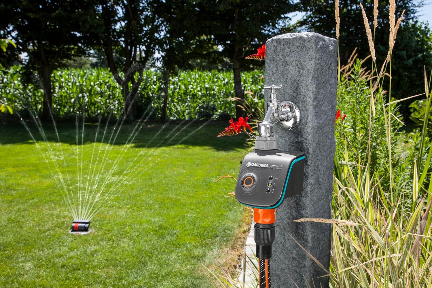 Gardena smart Water Control: Intelligenter Bewässerungscomputer mit smart App steuerbar, Frostwarnsystem, bewährte Ventiltechnik, ideal geeignet für Micro-Drip-System oder Sprinklersystem (19031-20)