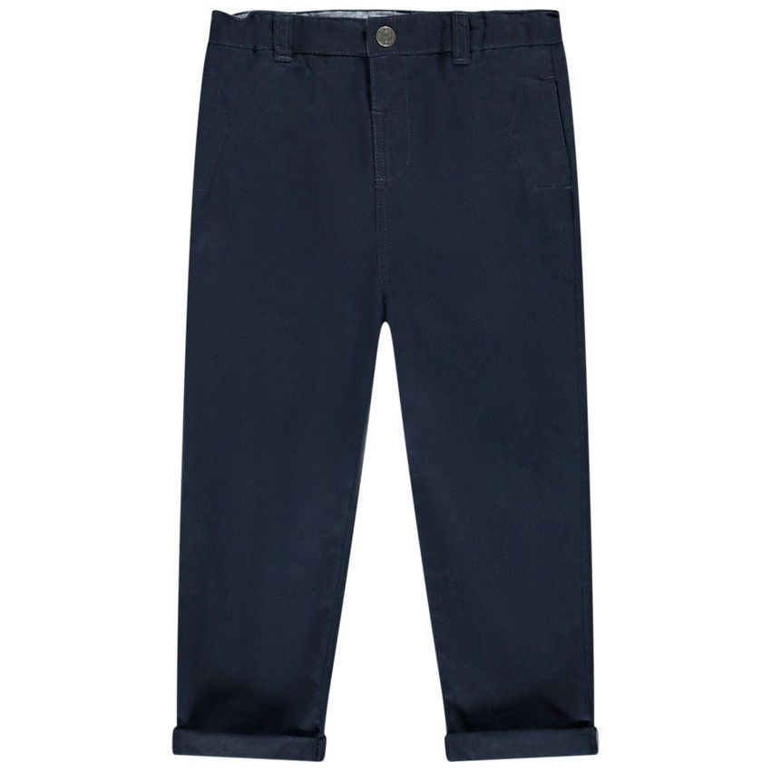 Pantalon en twill uni pour bébé garçon - Bleu marine