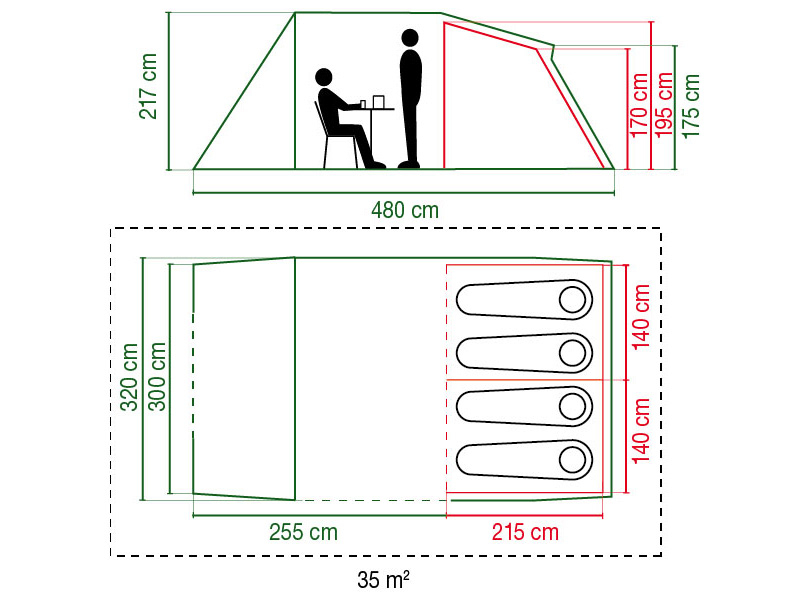 Coleman MacKenzie 4 BlackOut tunneltent