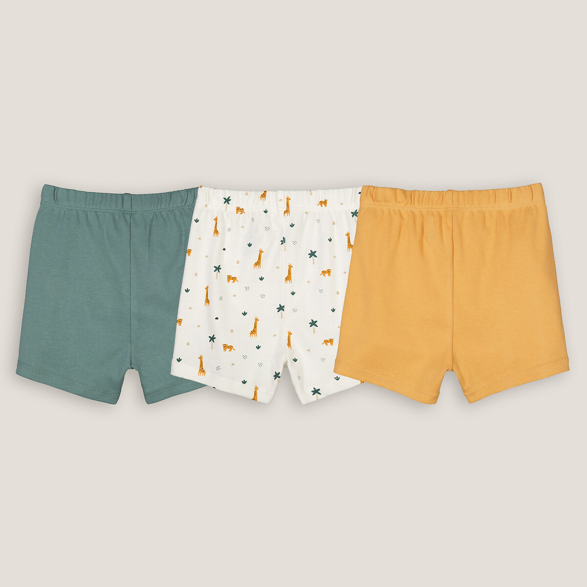 COLEÇÃO LA REDOUTE<br>Conjunto de 3 shorts de algodão