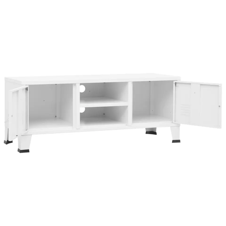 vidaXL - Tv-meubel - Wit - Metaal