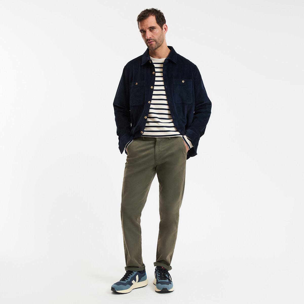 COLEÇÕES LA REDOUTE<br>Cuecas chino regulares, Assinatura FRANÇOIS