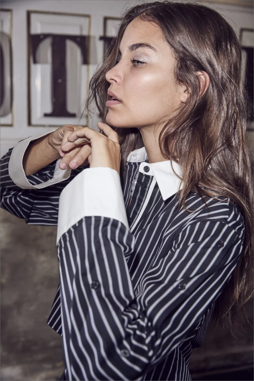 Co´Couture Dannycc Stripe Crop Shirt 35648