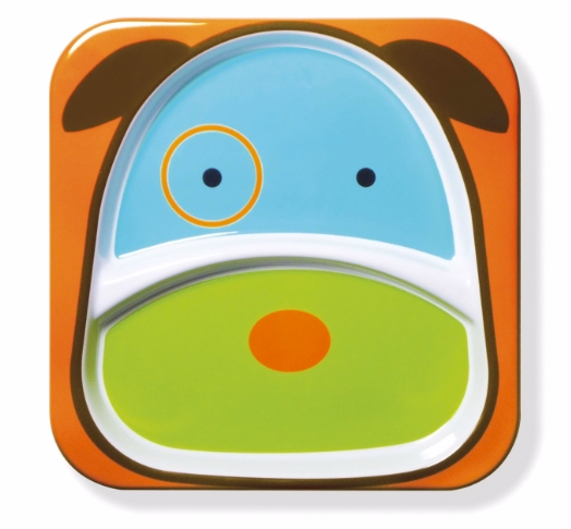ASSIETTE ZOO PLATES - Chien - vert