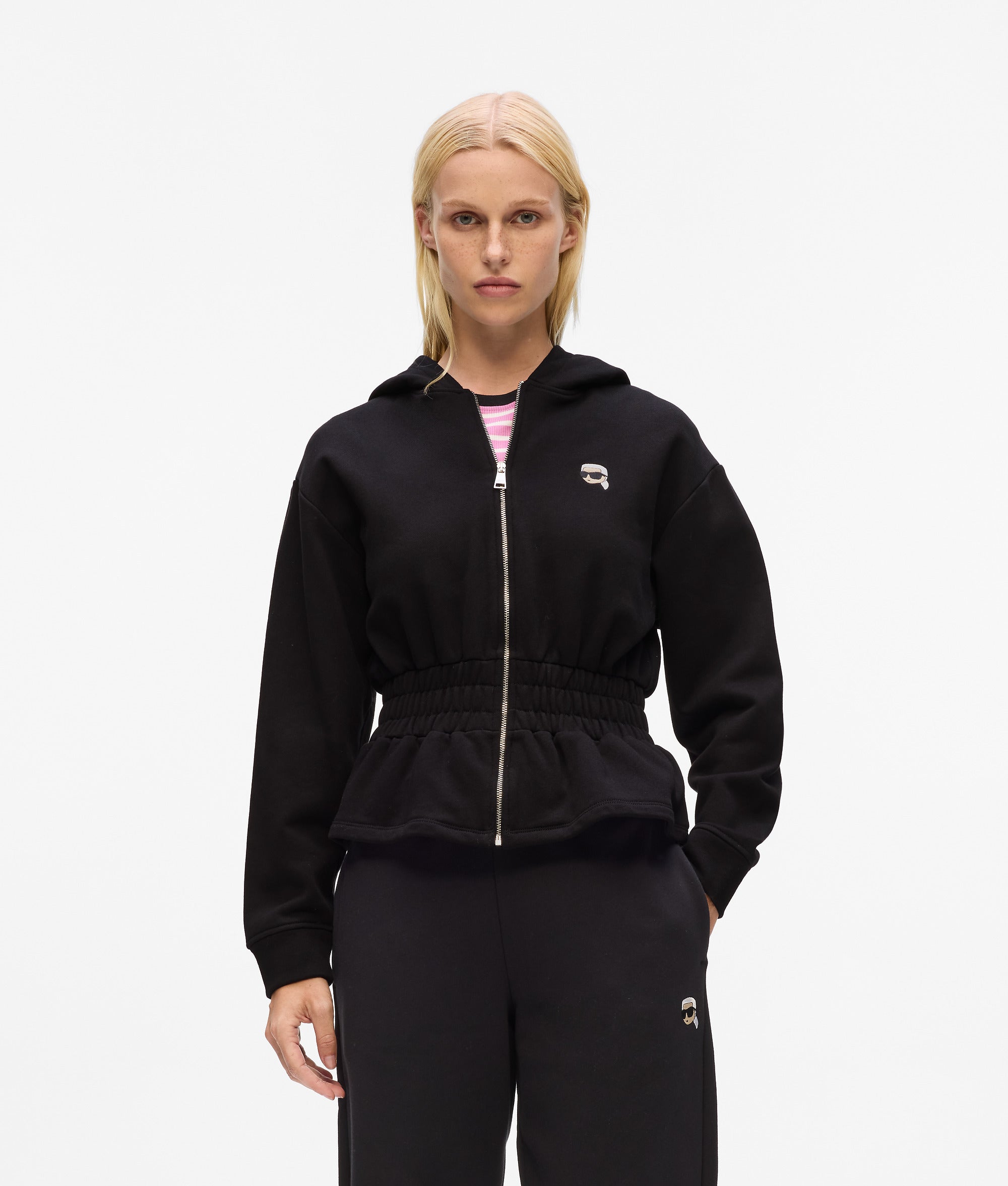Ikon hoodie met figuurrits