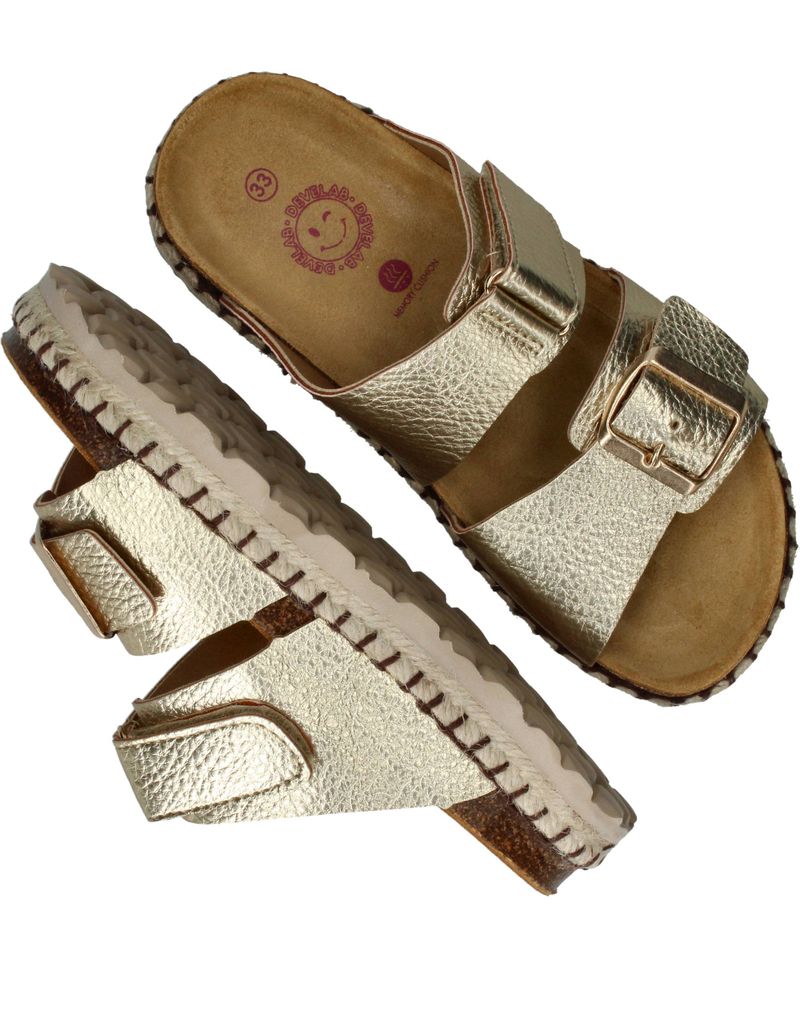 Develab Slippers Goud Meisjes