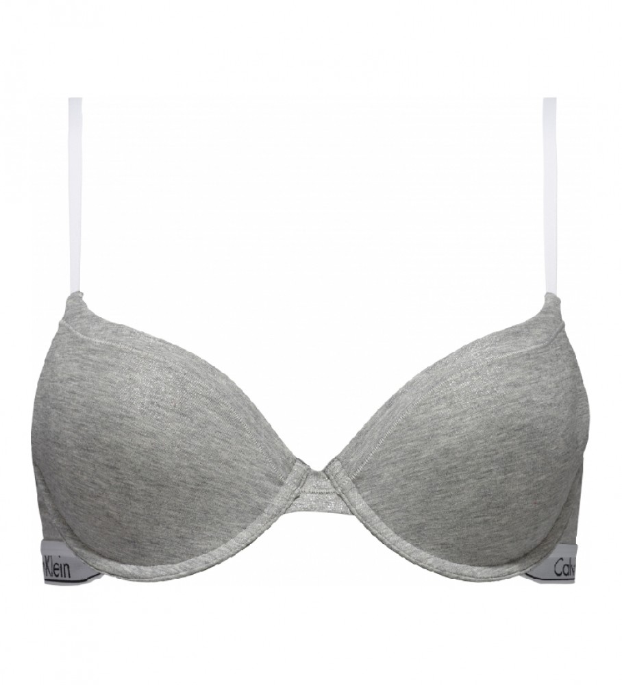 Sutiã invisível Calvin Klein Modern Cotton, cinza