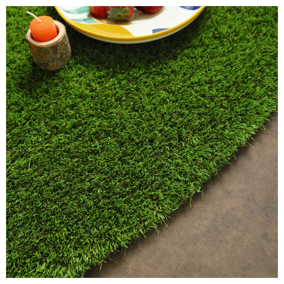 Tapis rond d'extérieur - vitalité - gazon synthétique vert - échantillon