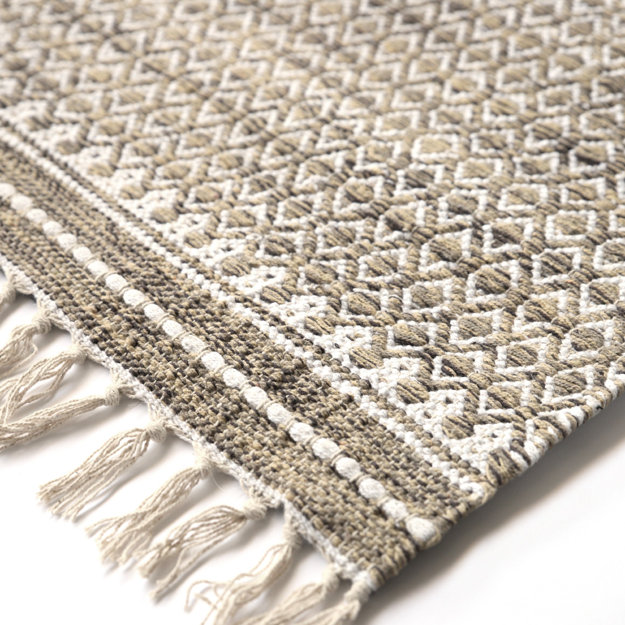 Mini-Rug 'Tir', braun-weiß, T 60 cm, B 90 cm von fischer's lagerhaus