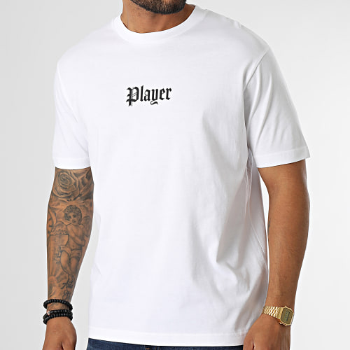 Tee Shirt Oversize Large Player Blanc