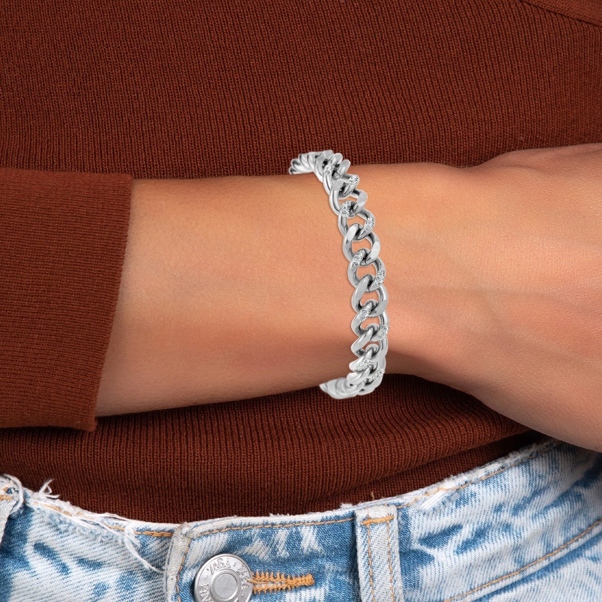 Bracelet SC Crystal orné de Cristaux scintillants