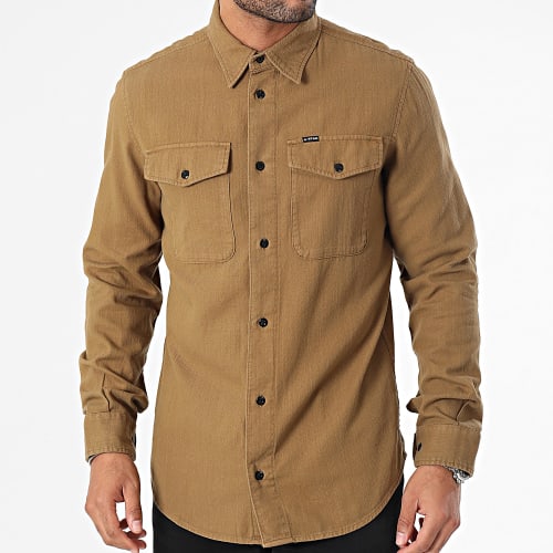 Chemise Manches Longues Marine D20165-7647 Camel