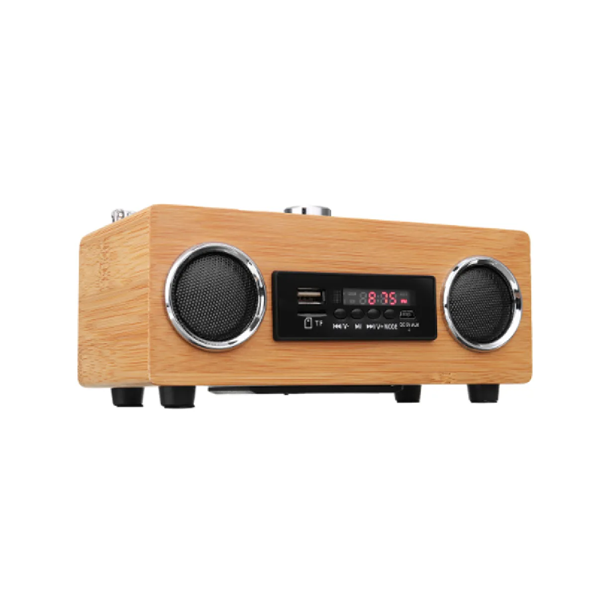 Universal Radio vintage en bambou - Marron