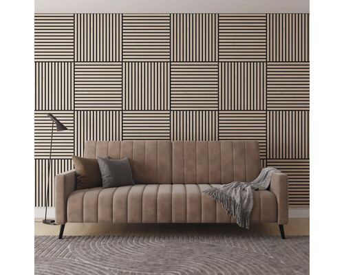 Fjordwall akoestisch paneel eiken verpakking van 2 600 x 600 mm