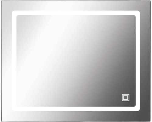 Cordia MODERN LINE verlichte spiegel, 80 x 65 cm, aluminiumkleurig zilver, IP 44