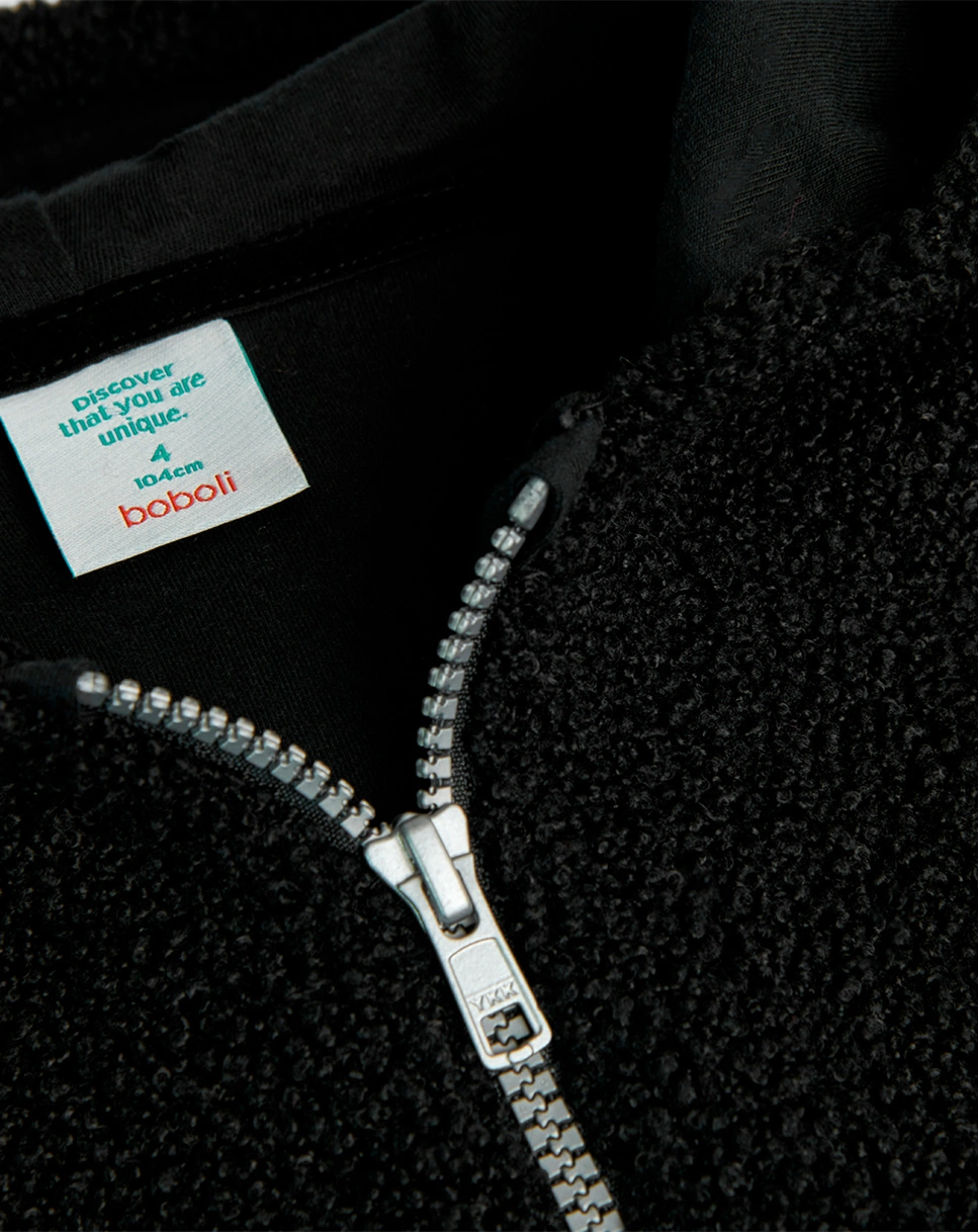 Plüschjacke BLACK BEAUTY in schwarz