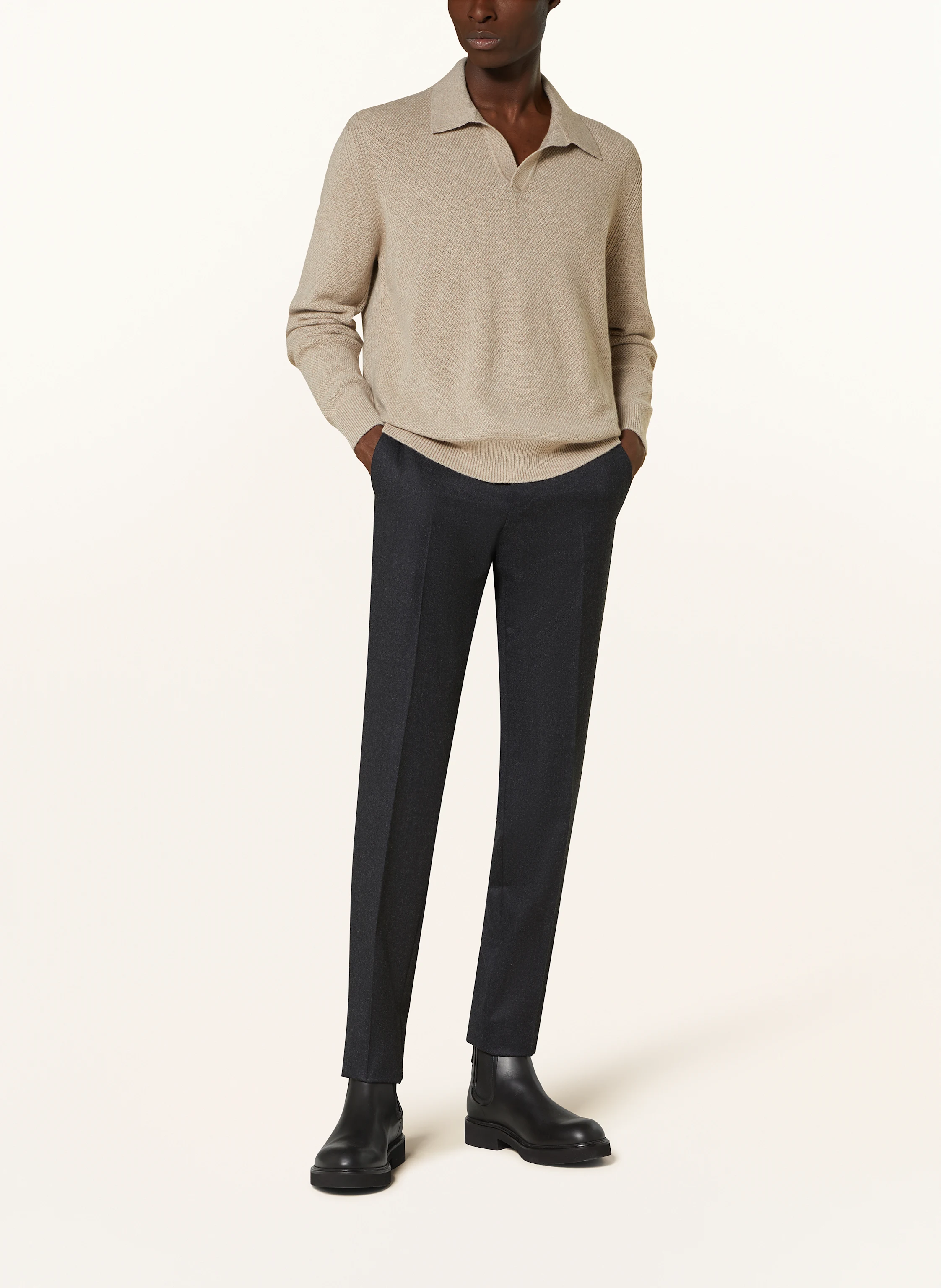 ZEGNA Strick-Poloshirt aus Cashmere