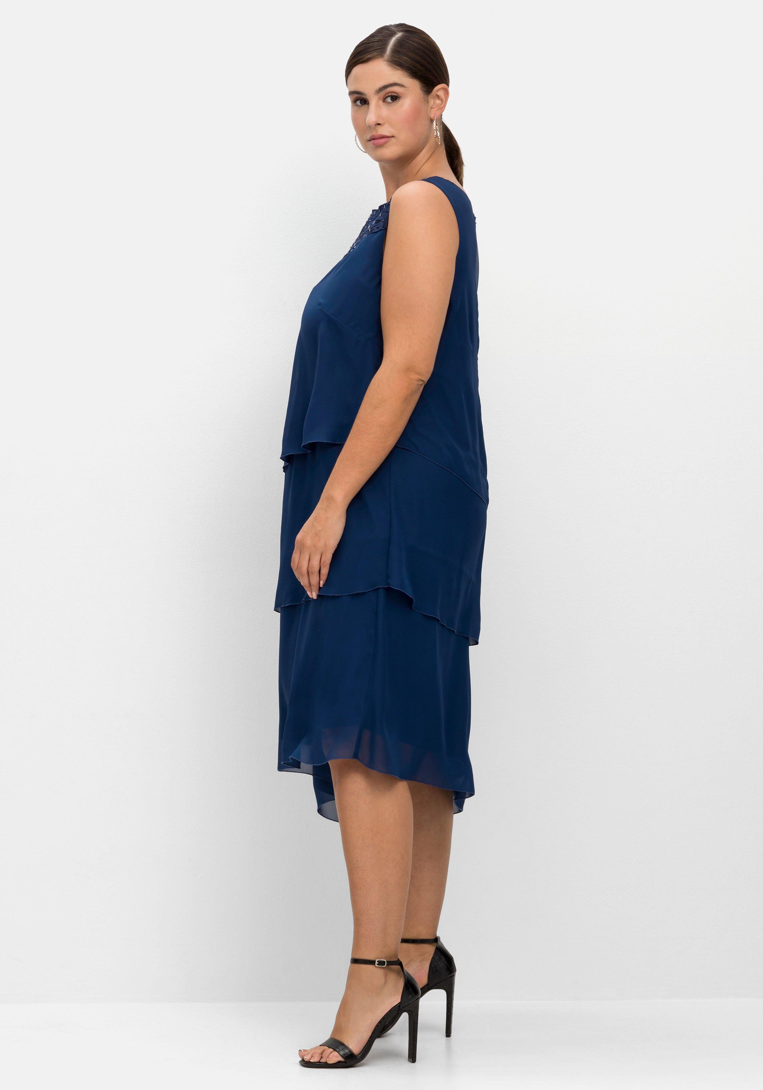 Cocktailkleid im Layerlook, mit Pailletten