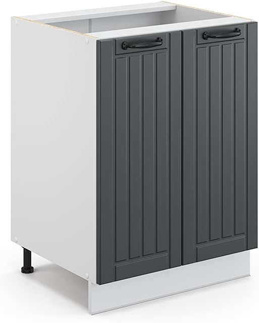 Vicco Midischrank Anthrazit Fame-Line 60x82x52 cm - Badezimmermöbel, Zeitloses Möbelstück, vielseitig einsetzbar