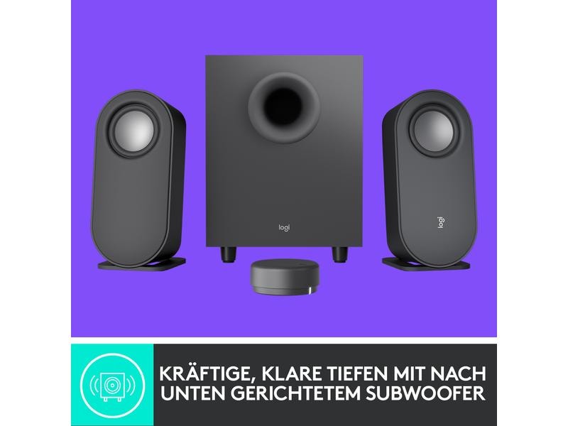 Logitech PC-Lautsprecher Z407 2.1-Lautsprecher-Set mit kabelloser Steuerung